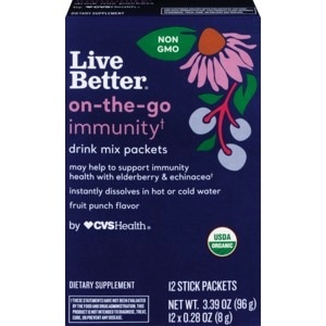 slide 1 of 1, Live Better On-The-Go Immunity Drink Mix Packets- 12 ct, 12 ct