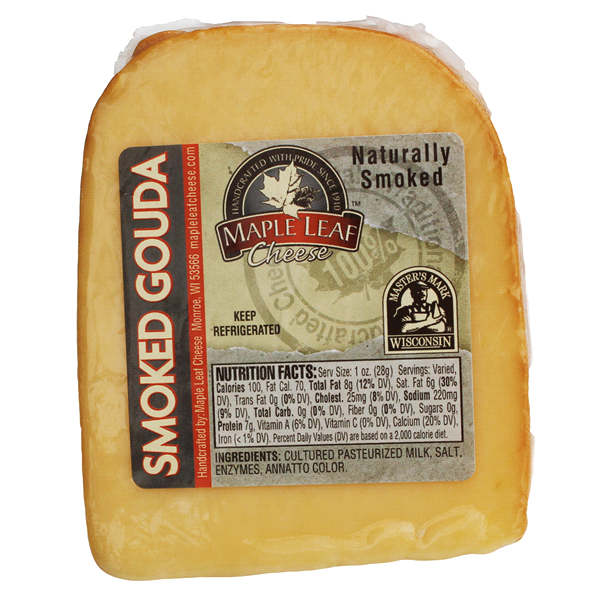 slide 1 of 1, Maple Leaf Smoked Gouda Cheese, Deli Dept Sliced, per lb