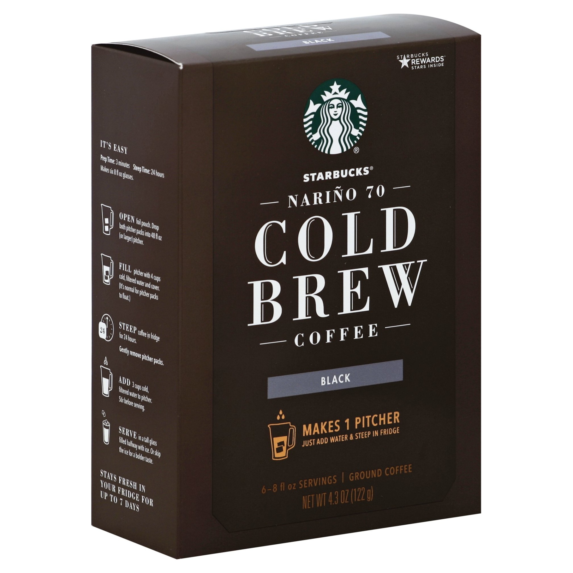 slide 1 of 1, Starbucks Narino 70 Cold Brew Ground Coffee Medium Roast - 2 ct; 2.15 oz, 2 ct; 2.15 oz