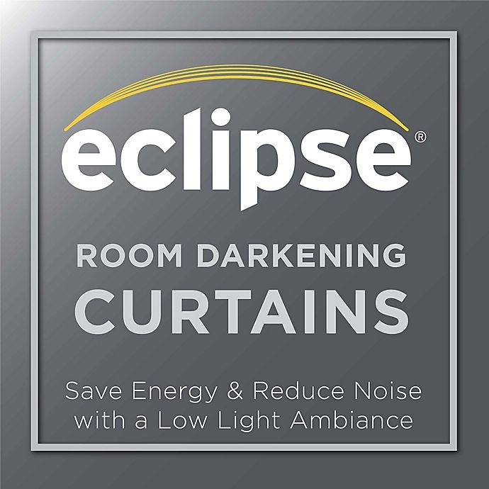 slide 6 of 7, Eclipse Caprese Grommet Room Darkening Window Curtain Panel - Ivory (Single), 84 in