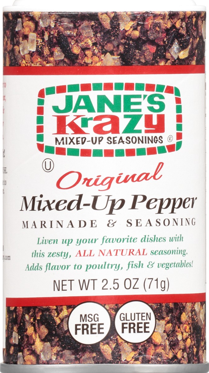 slide 3 of 13, Jane's Krazy Mixed-Up Seasonings Janes Pepper Krazy Seasoning Mix, 2.5 oz
