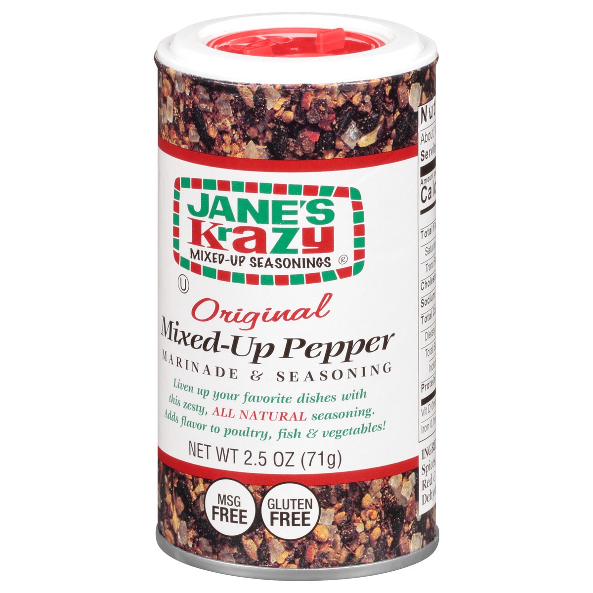 slide 11 of 13, Jane's Krazy Mixed-Up Seasonings Janes Pepper Krazy Seasoning Mix, 2.5 oz