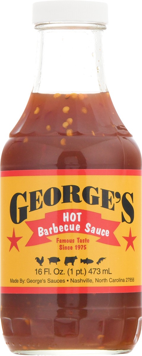 slide 12 of 13, George's Hot Barbecue Sauce 16 fl oz, 16 fl oz