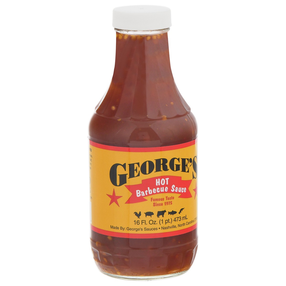 slide 6 of 13, George's Hot Barbecue Sauce 16 fl oz, 16 fl oz