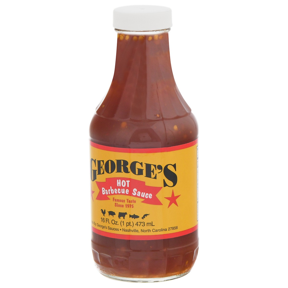 slide 7 of 13, George's Hot Barbecue Sauce 16 fl oz, 16 fl oz