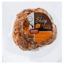 slide 1 of 1, Giant Eagle Sharp Cheddar Cheese Ball, 9 oz