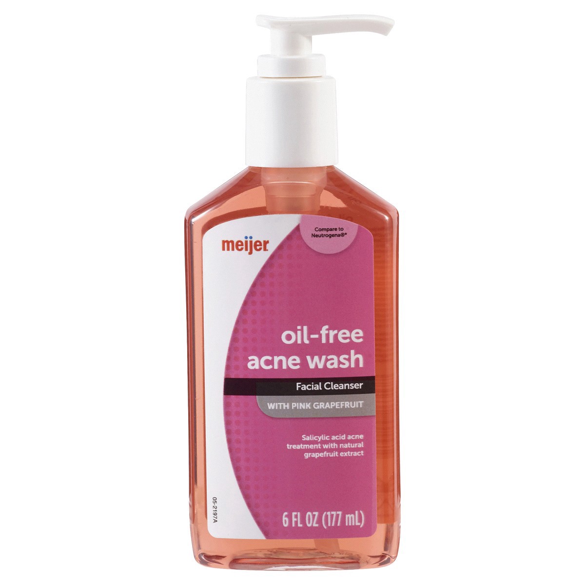 slide 1 of 5, Meijer Oil-Free Acne Wash, Pink Grapefruit, 6 oz