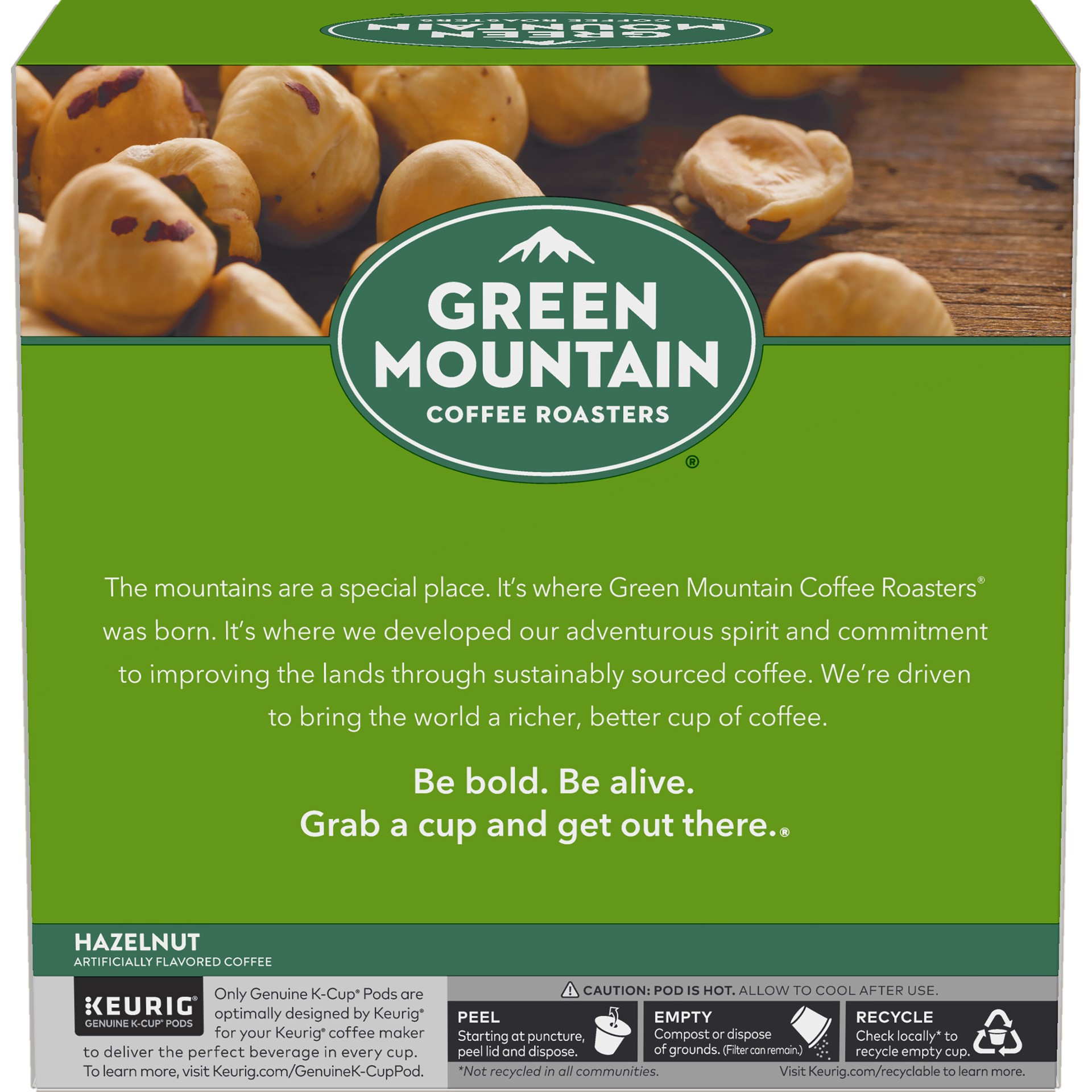 slide 2 of 5, Green Mountain Coffee Hazelnut Keurig Single-Serve K-Cup Pods, Light Roast Coffee, 32 Count, 32 ct