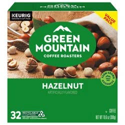 Green Mountain Coffee Roasters Hazelnut Keurig Single-Serve K-Cup Pods, Light Roast Coffee, 32 Count