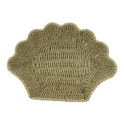 ROOM & RETREAT Paper Rattan Tray For Coffee Table Organizing Weave Shell Shaped Tray