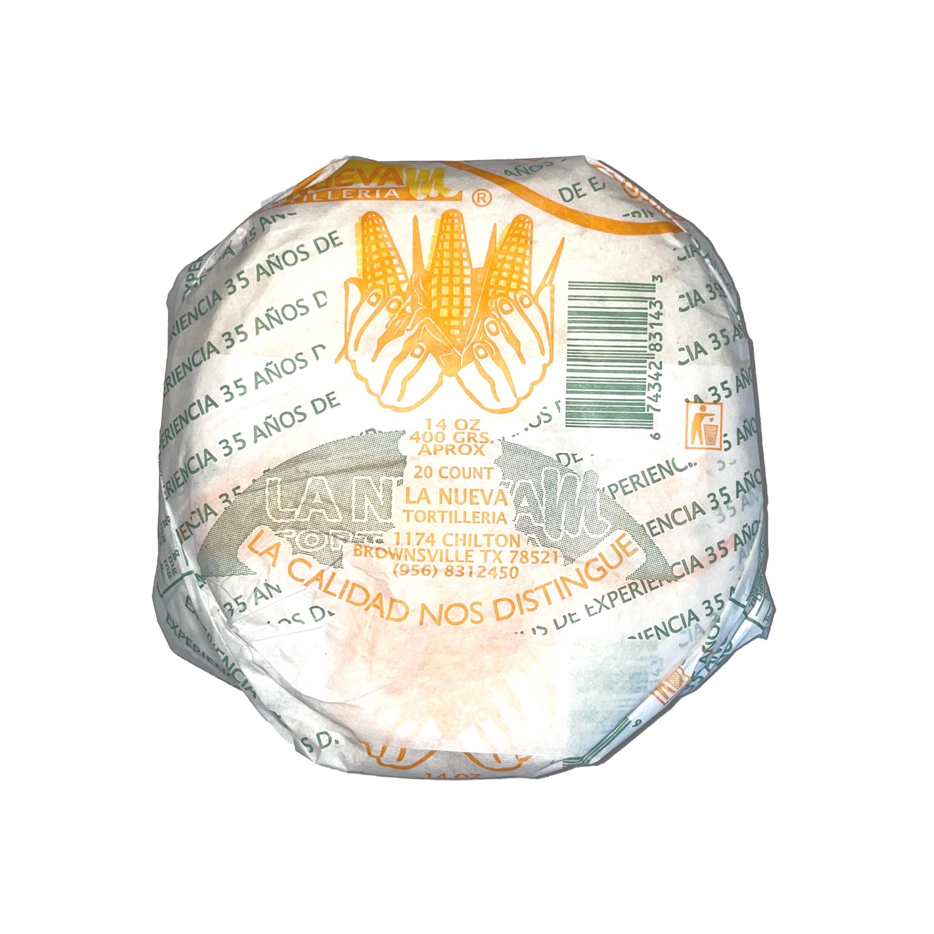 slide 1 of 1, La Nueva Tortilleria Corn Tortillas, 20 ct