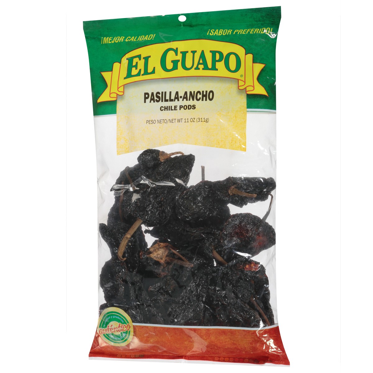 slide 9 of 9, El Guapo Whole Pasilla Ancho Chili Pods, 11 oz, 11 oz