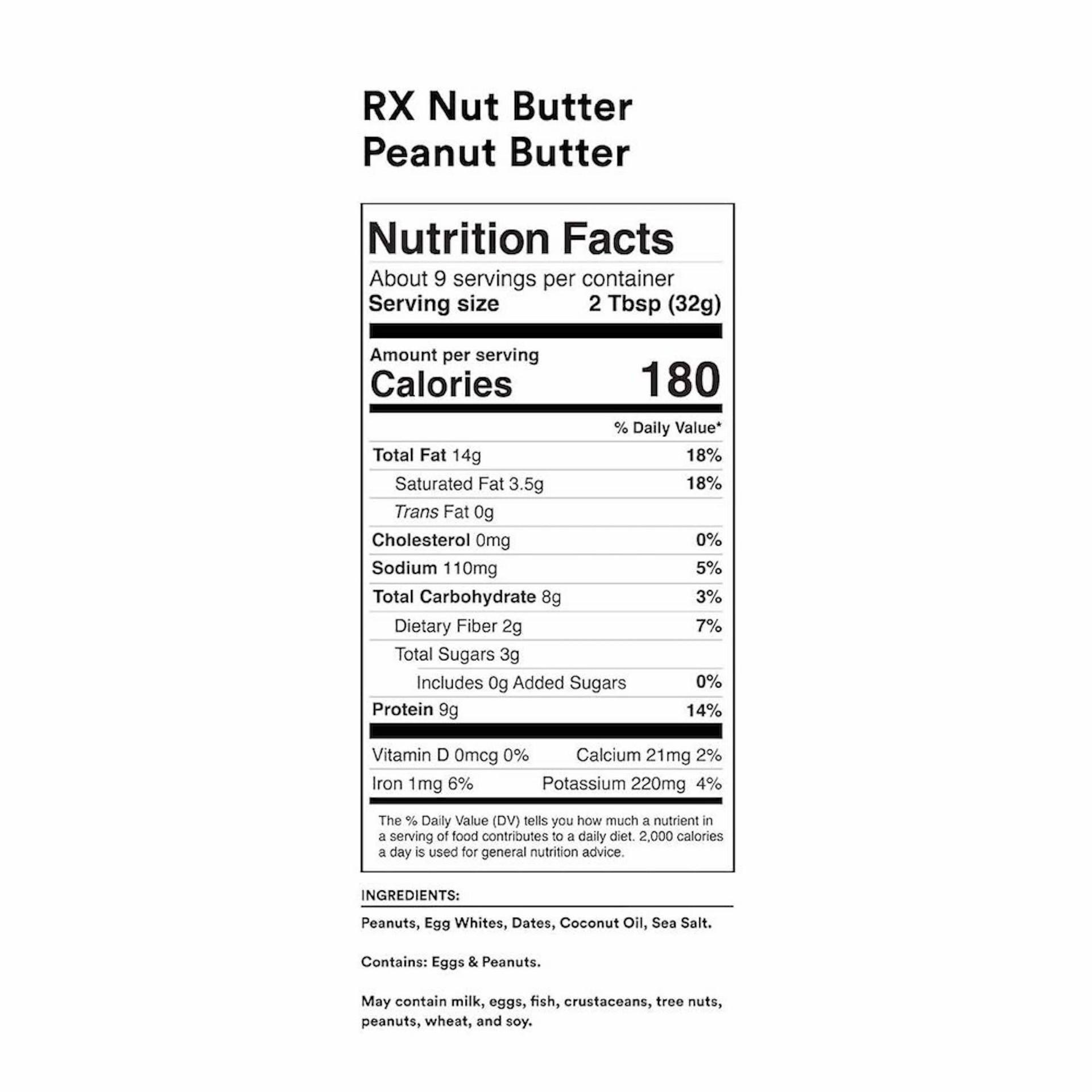 slide 5 of 5, RX Nut Butter Peanut Butter, Plain, 10 oz, 10 oz