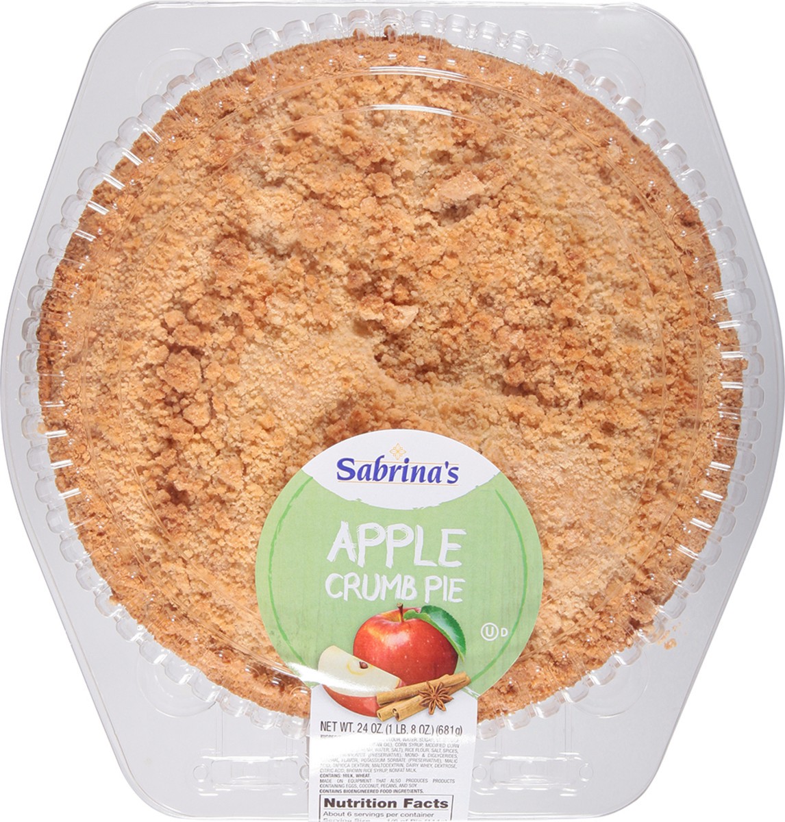 slide 9 of 9, Sabrina's Apple Crumb Pie 24 oz, 24 oz