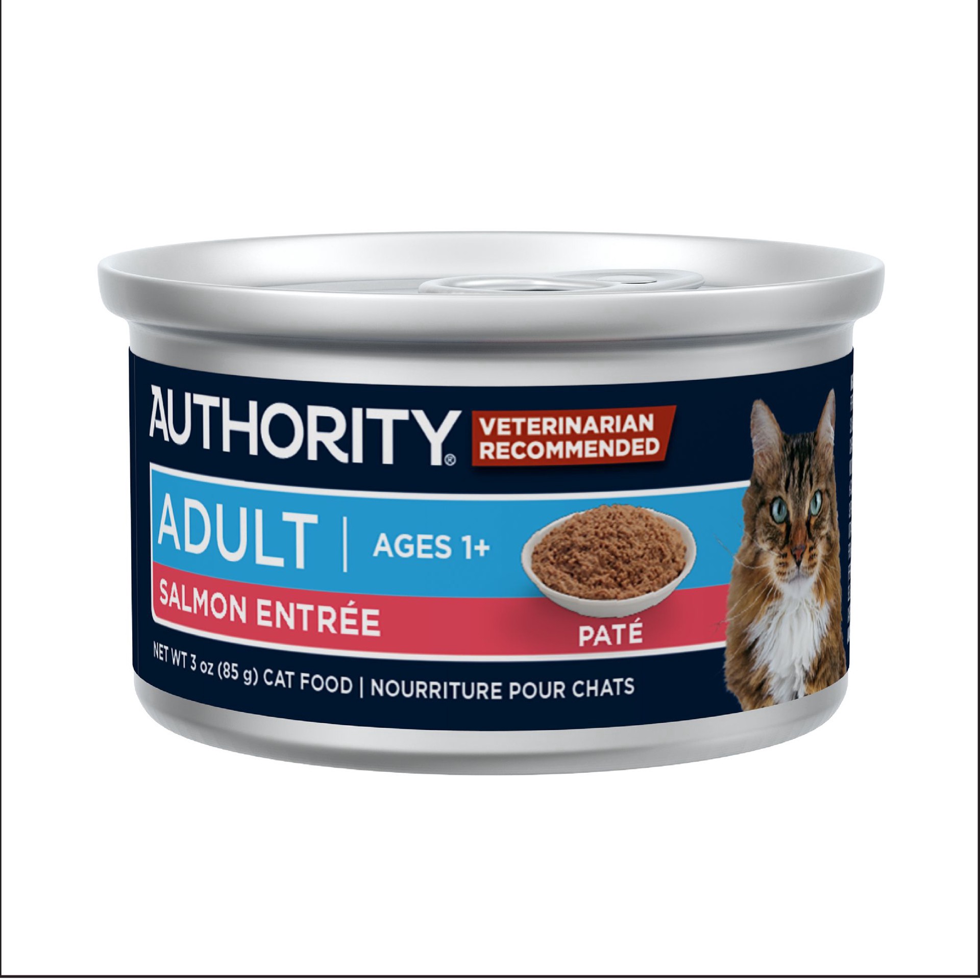 slide 1 of 1, Authority Cat - Adult, Wet Food, Pate, Salmon, 3 Oz, 3 oz