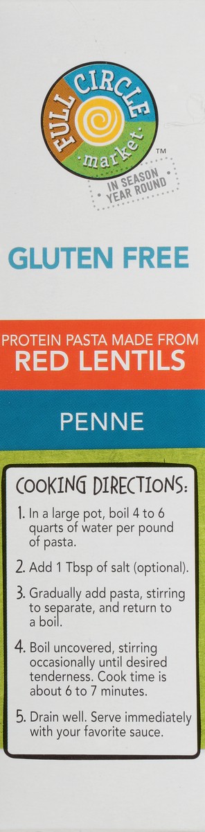 slide 3 of 10, Full Circle Market Gluten Free Red Lentils Penne 8 oz, 8 oz