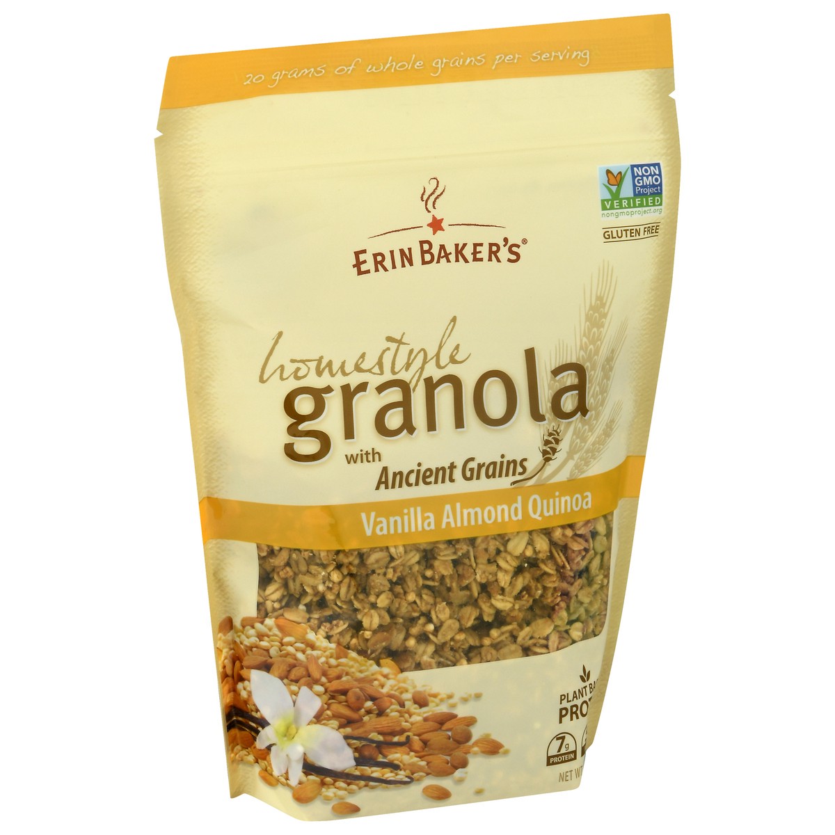 slide 11 of 12, Erin Baker's Homestyle Vanilla Almond Quinoa Granola 12 oz, 12 oz