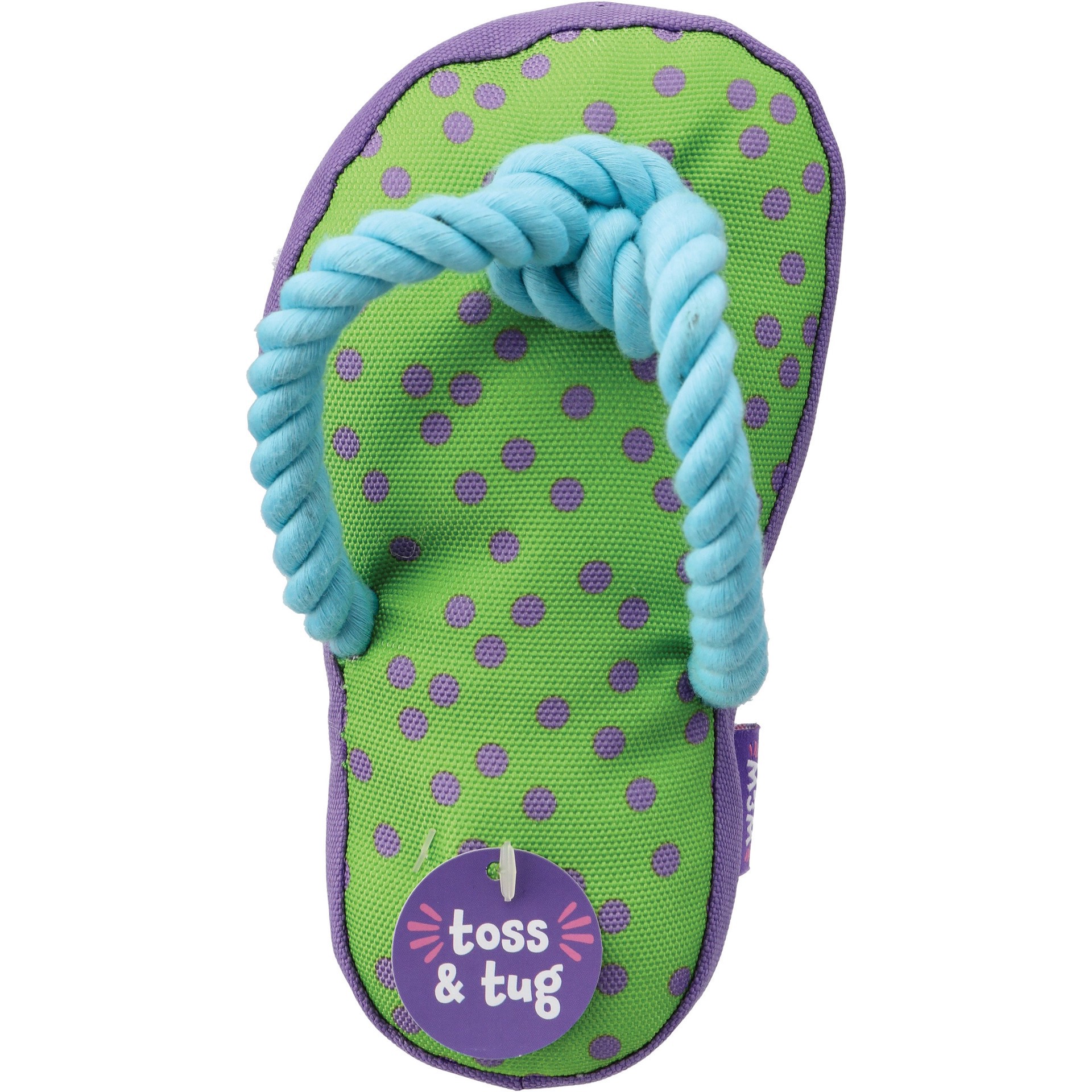 slide 1 of 1, Woof & Whiskers Flip Flop Plush Dog Toy, 1 ct