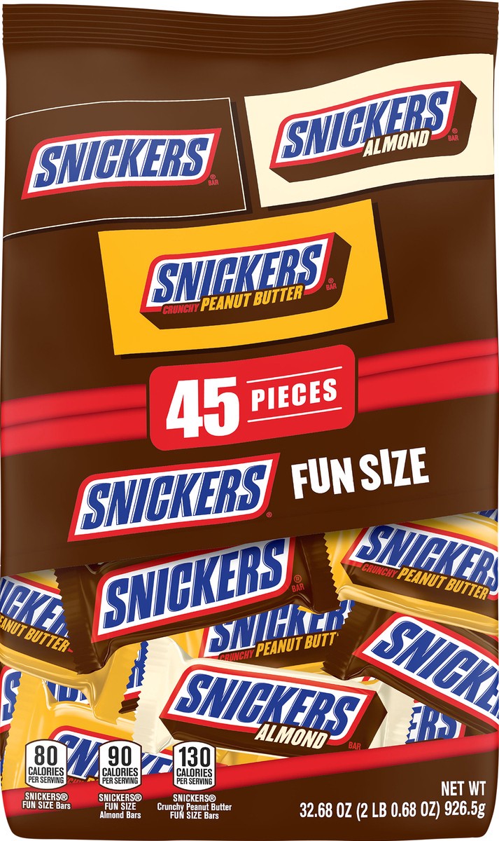 slide 3 of 7, Snickers Bar, 45 ct