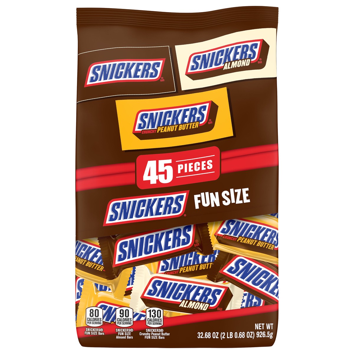 slide 1 of 7, Snickers Bar, 45 ct