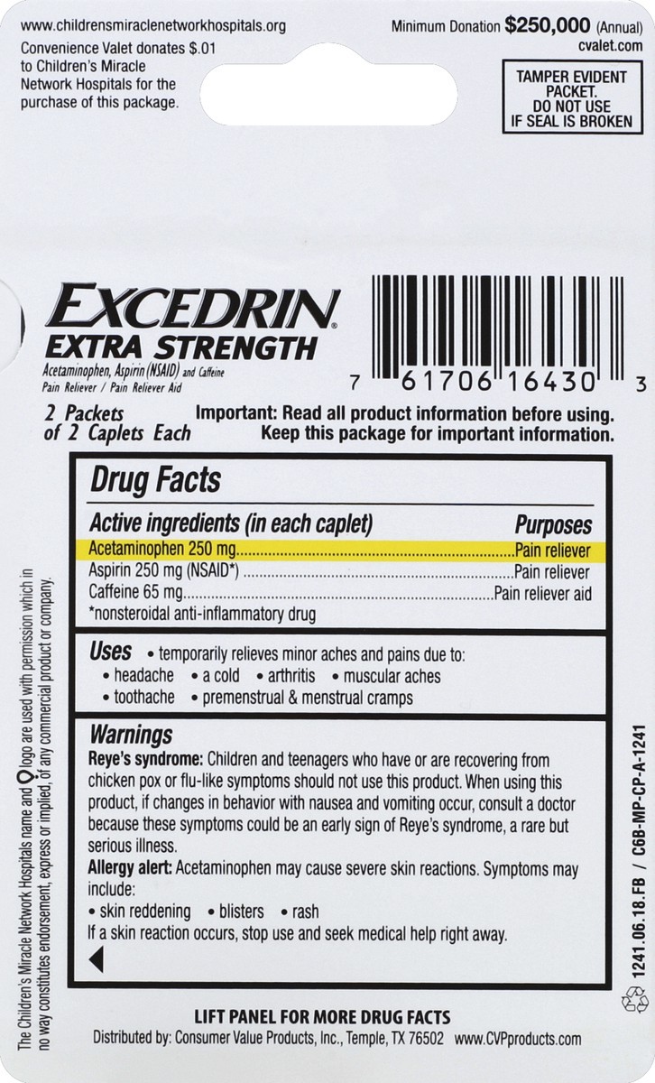 slide 5 of 6, CVP Excedrin 2 ea, 2 ct