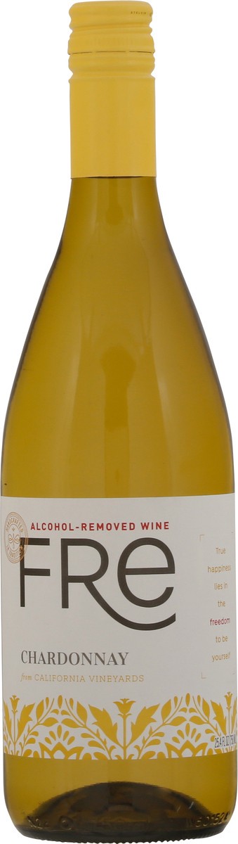 slide 6 of 9, FRE Chardonnay White Wine, Alcohol-Removed, 750mL Wine Bottle, 25.4 fl oz