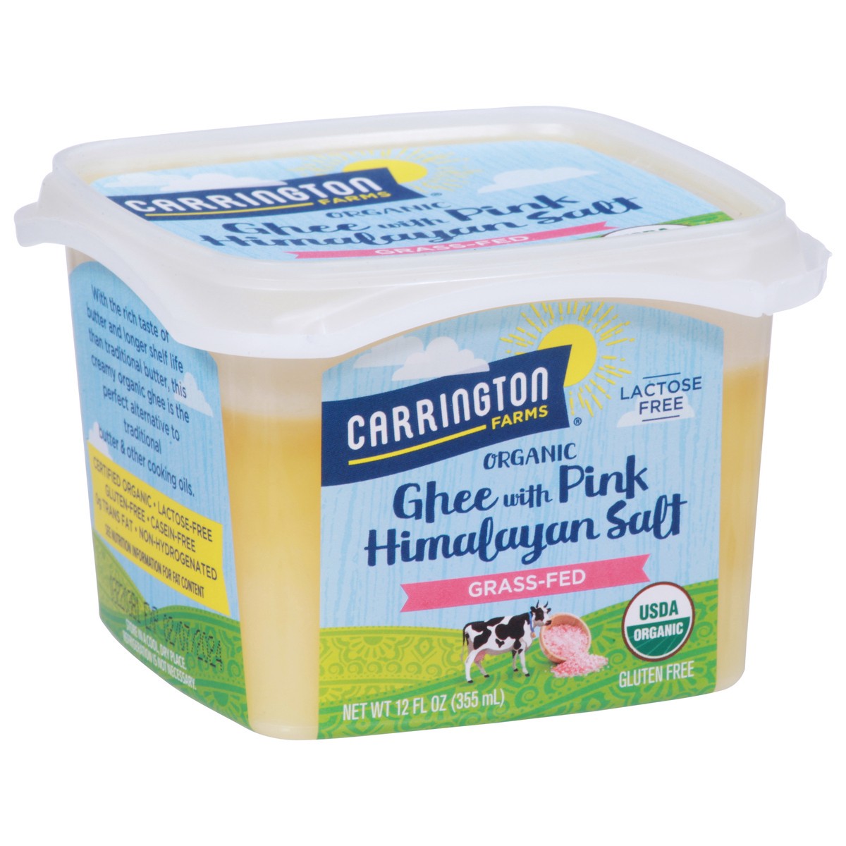 slide 8 of 11, Carrington Farms Organic Ghee With Pink Himalayan Salt, 12 fl oz