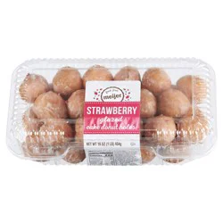 Fresh from Meijer Cake Donut Holes, Strawberry Glazed