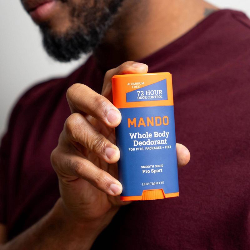 slide 2 of 10, Mando Whole Body Deodorant - Men's Aluminum-Free Smooth Solid Stick Deodorant - Pro Sport - 2.6 oz, 2.6 oz