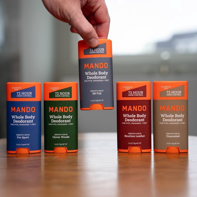 slide 4 of 10, Mando Whole Body Deodorant - Men's Aluminum-Free Smooth Solid Stick Deodorant - Pro Sport - 2.6 oz, 2.6 oz