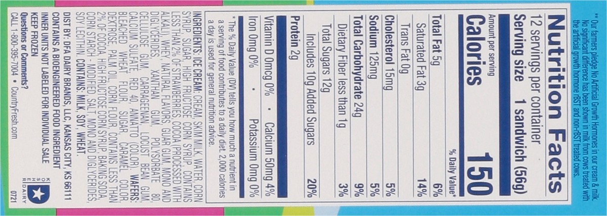 slide 11 of 14, Country Fresh Neapolitan Ice Cream Sandwiches, 12 ct