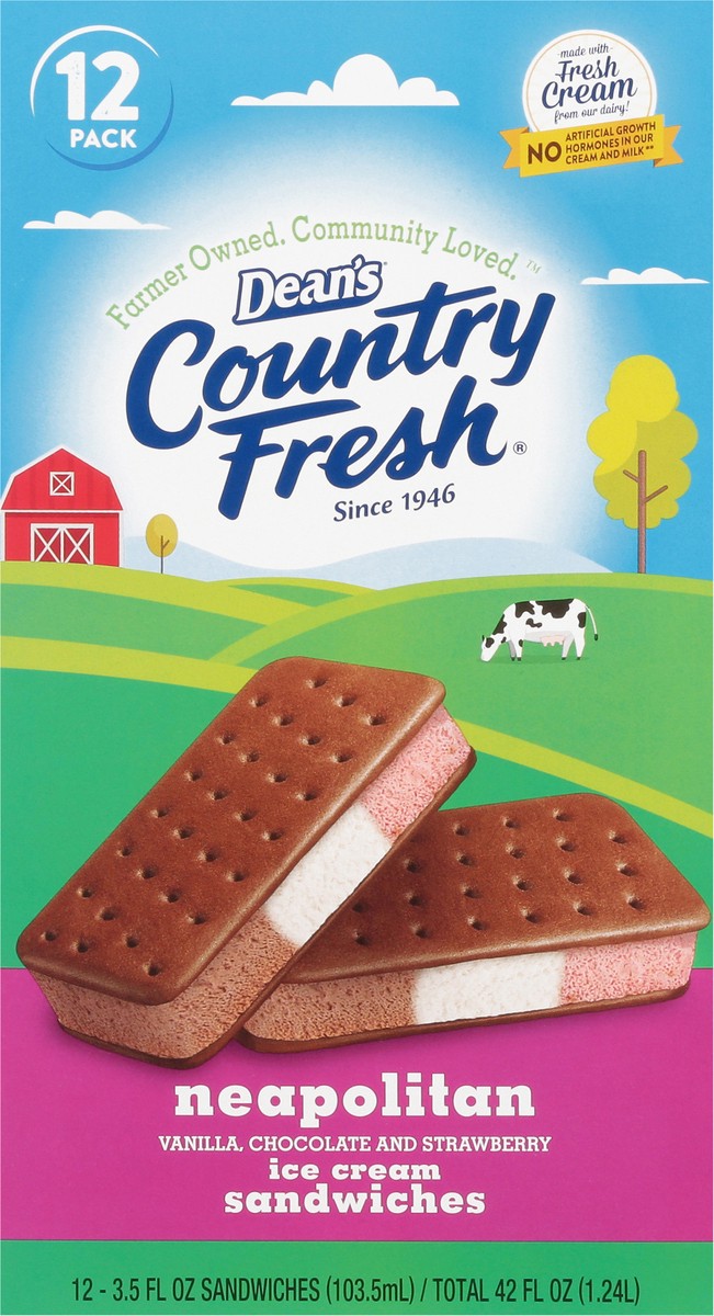 slide 14 of 14, Country Fresh Neapolitan Ice Cream Sandwiches, 12 ct