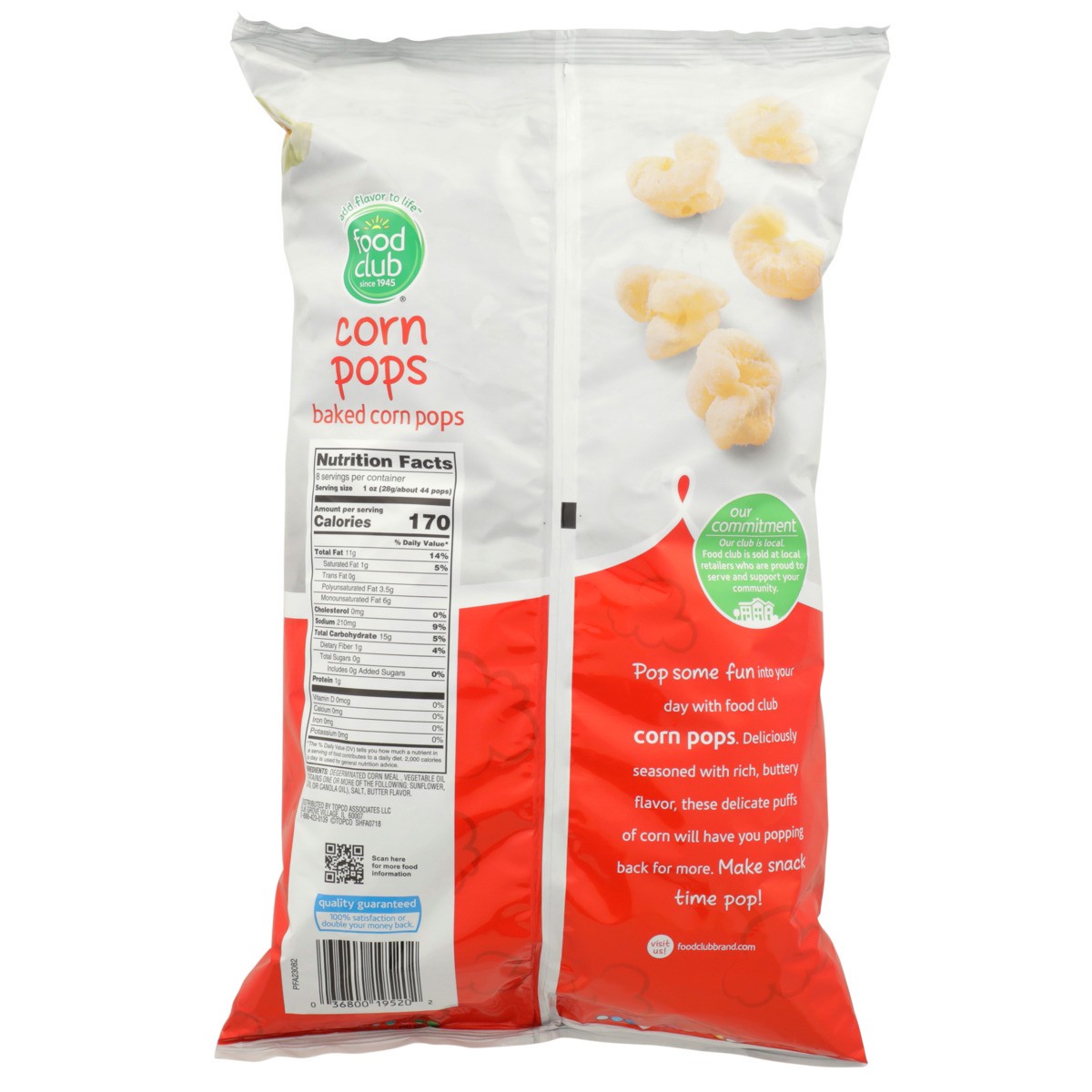 slide 9 of 9, Food Club Corn Pops Puffed Snacks, 8 oz