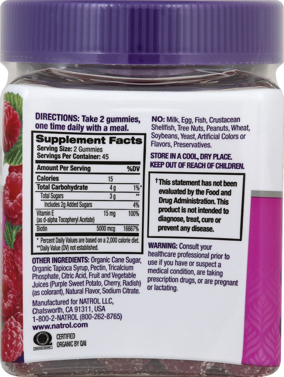 slide 5 of 10, Natrol Gummies Hair Skin Nails, 90 ct