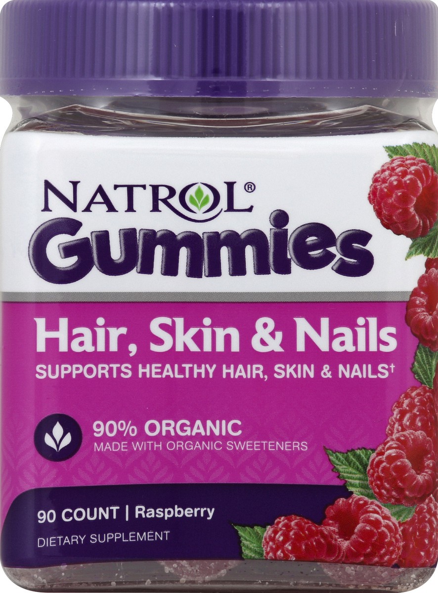 slide 1 of 10, Natrol Gummies Hair Skin Nails, 90 ct