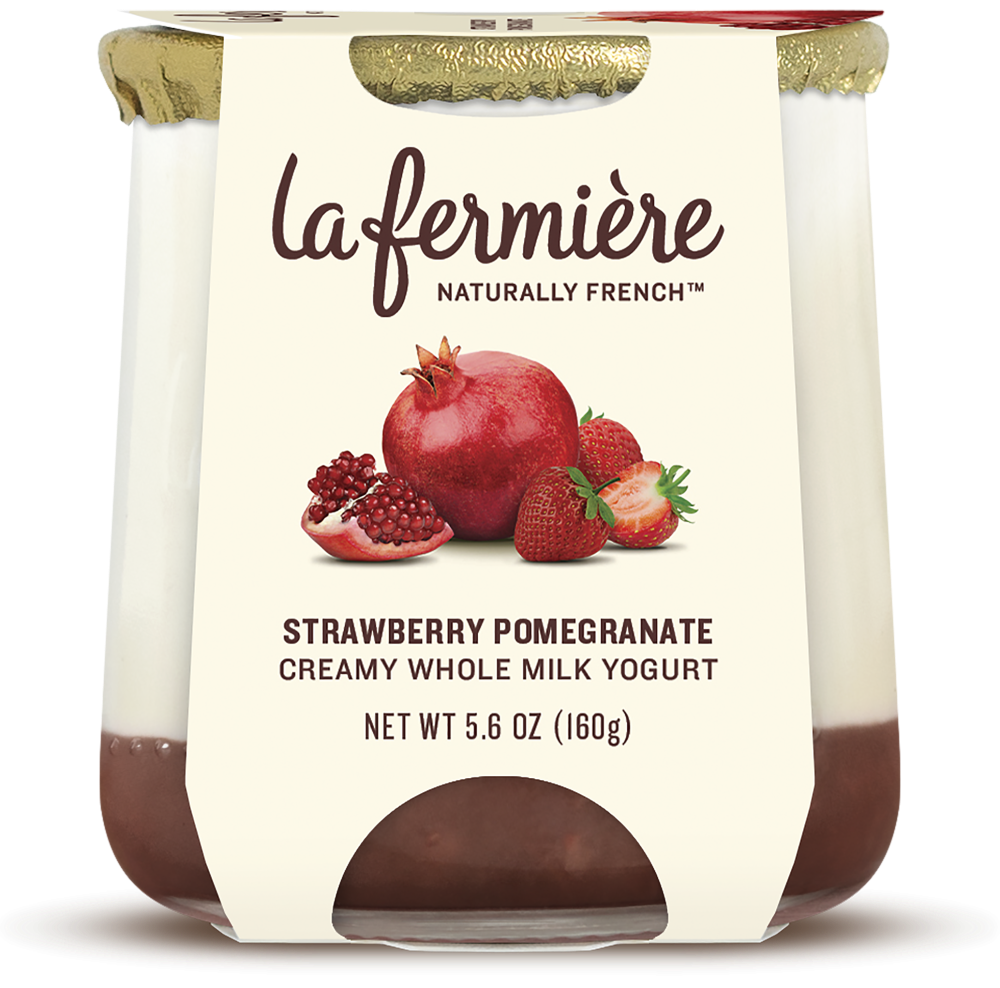 slide 1 of 1, La Fermière Strawberry Pomegranate Yogurt, 5.6 oz