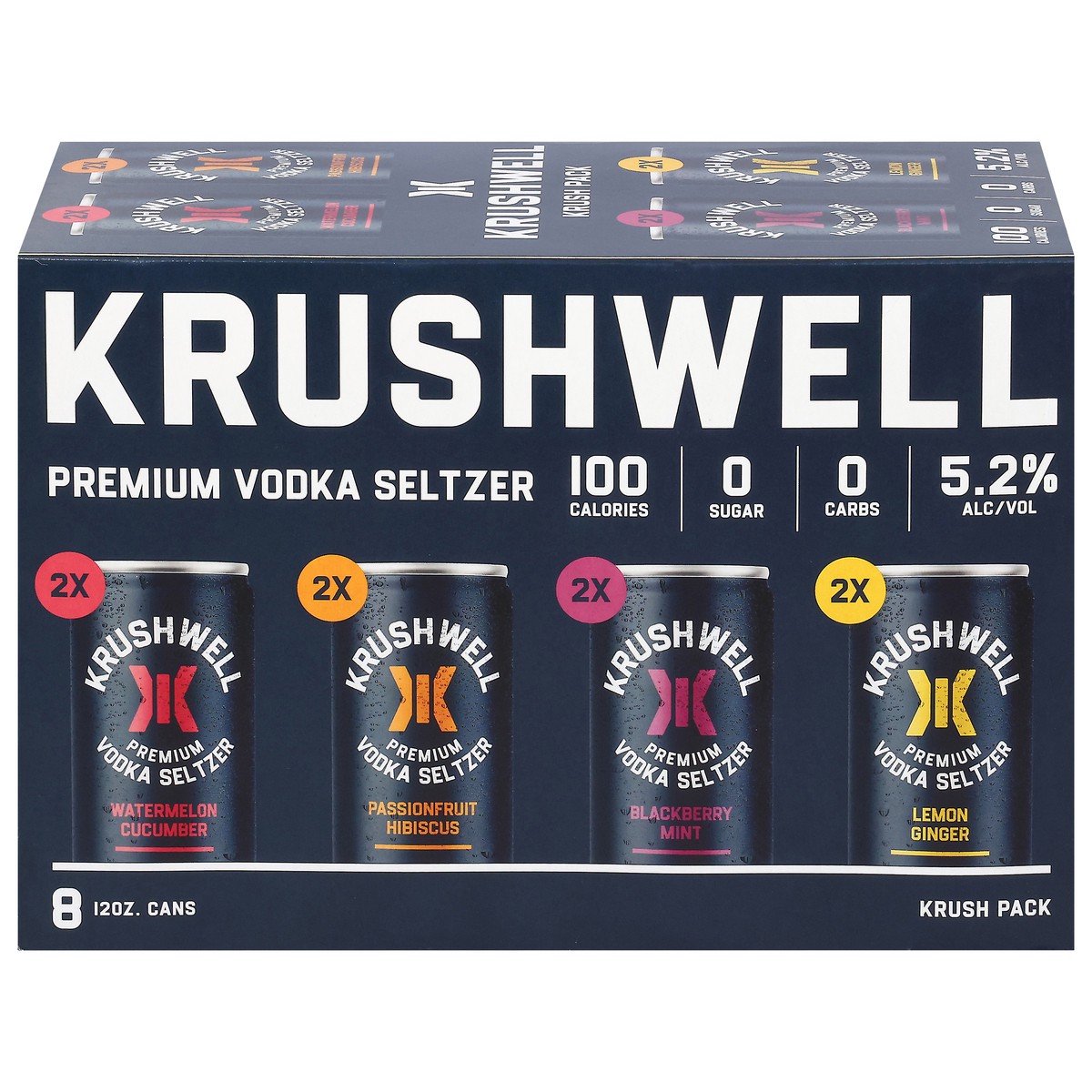slide 2 of 4, Krushwell Assorted Vodka Seltzer 8 - 12 oz Cans, 8 ct; 12 oz
