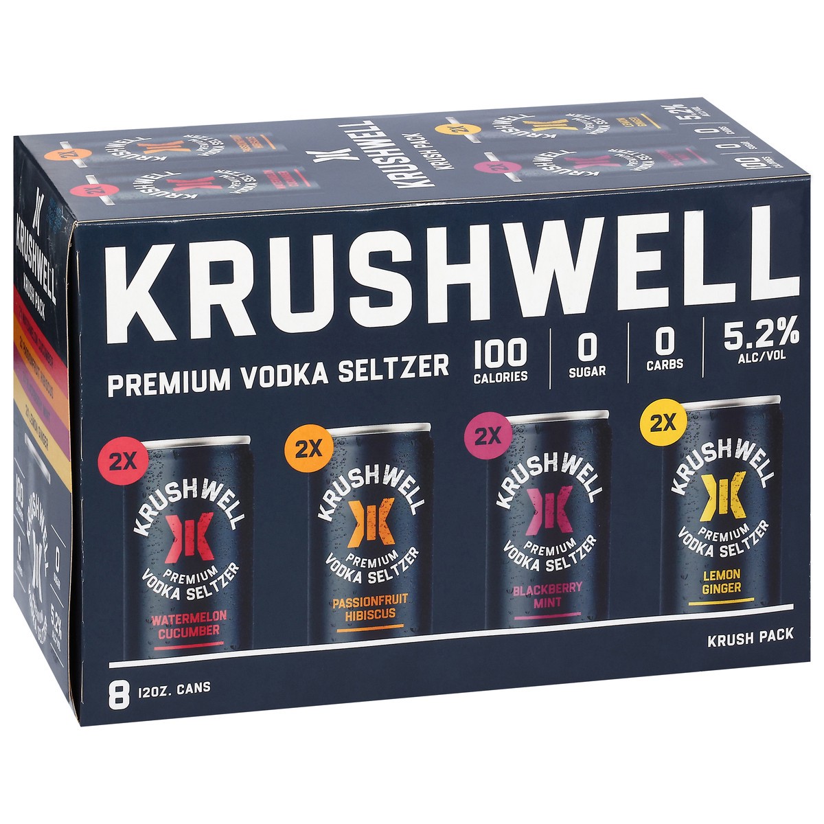 slide 4 of 4, Krushwell Assorted Vodka Seltzer 8 - 12 oz Cans, 8 ct; 12 oz
