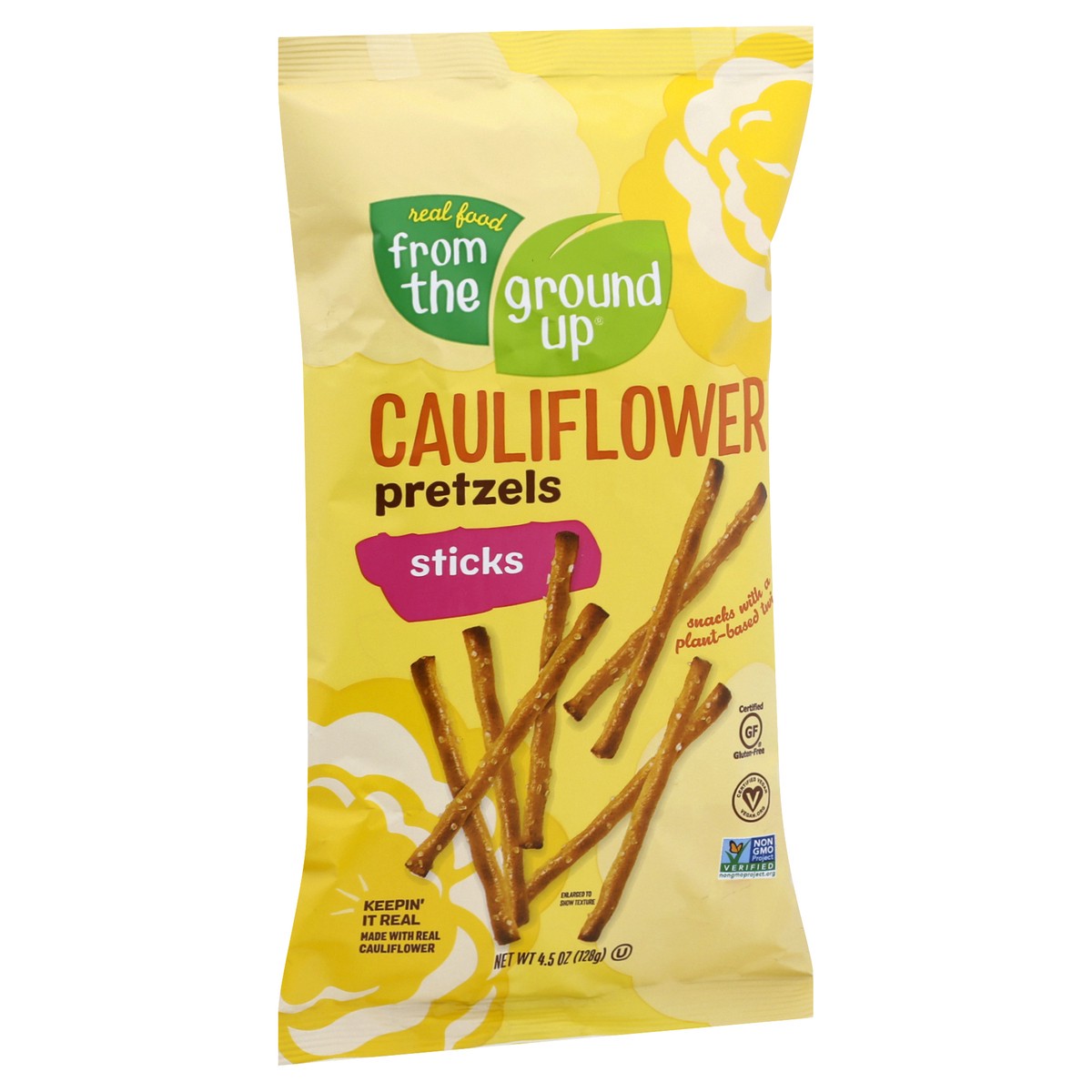 slide 3 of 9, Real Food From the Ground Up Sticks Cauliflower Pretzels 4.5 oz, 4.5 oz