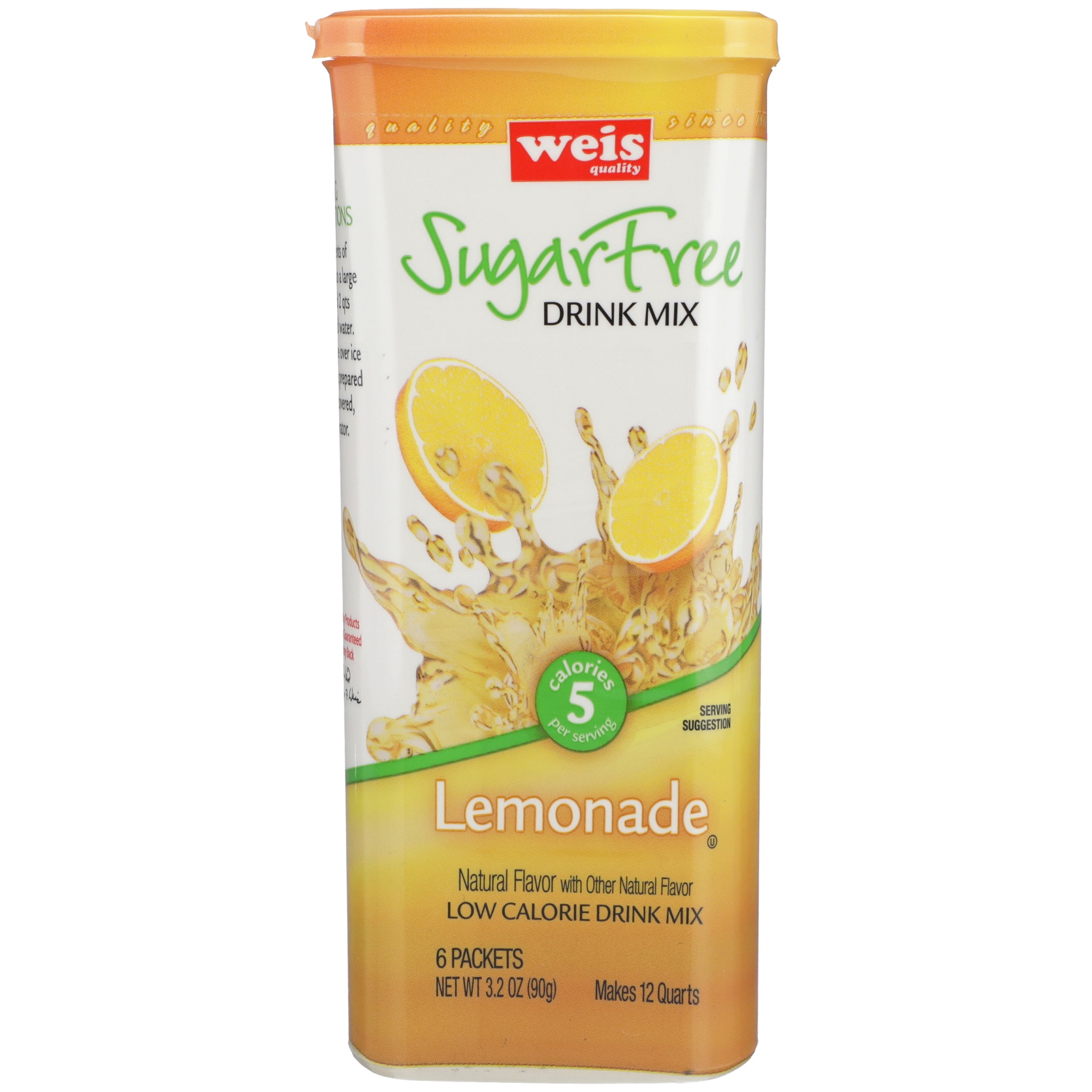 slide 1 of 6, Weis Quality Lemonade Sugar Free Drink Mix - 3.2 oz, 3.2 oz