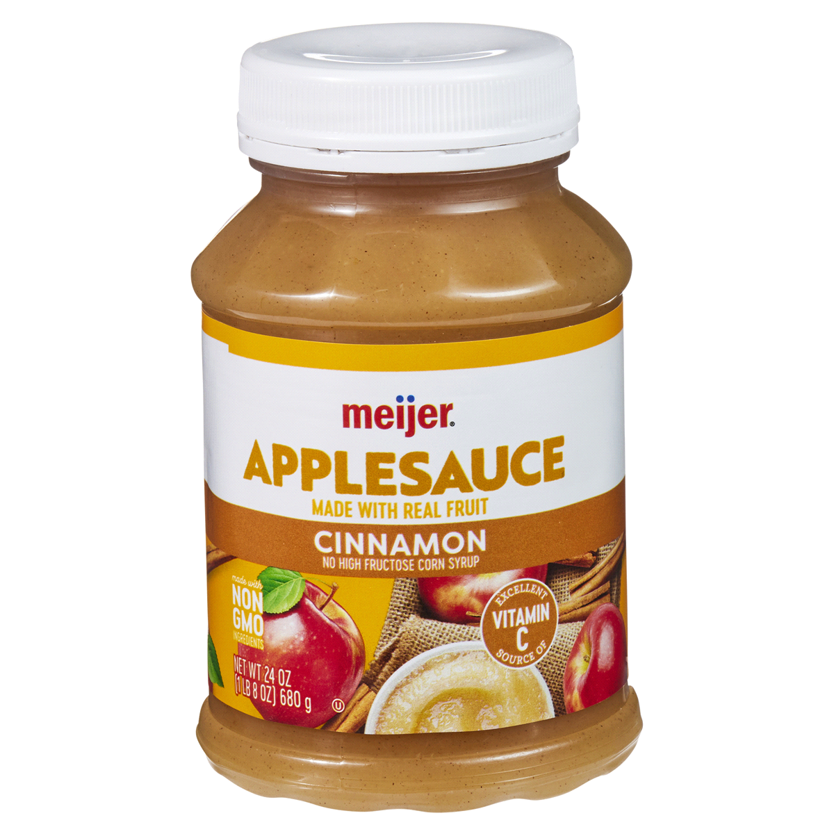 slide 1 of 2, Meijer Cinnamon Applesauce, 24 oz