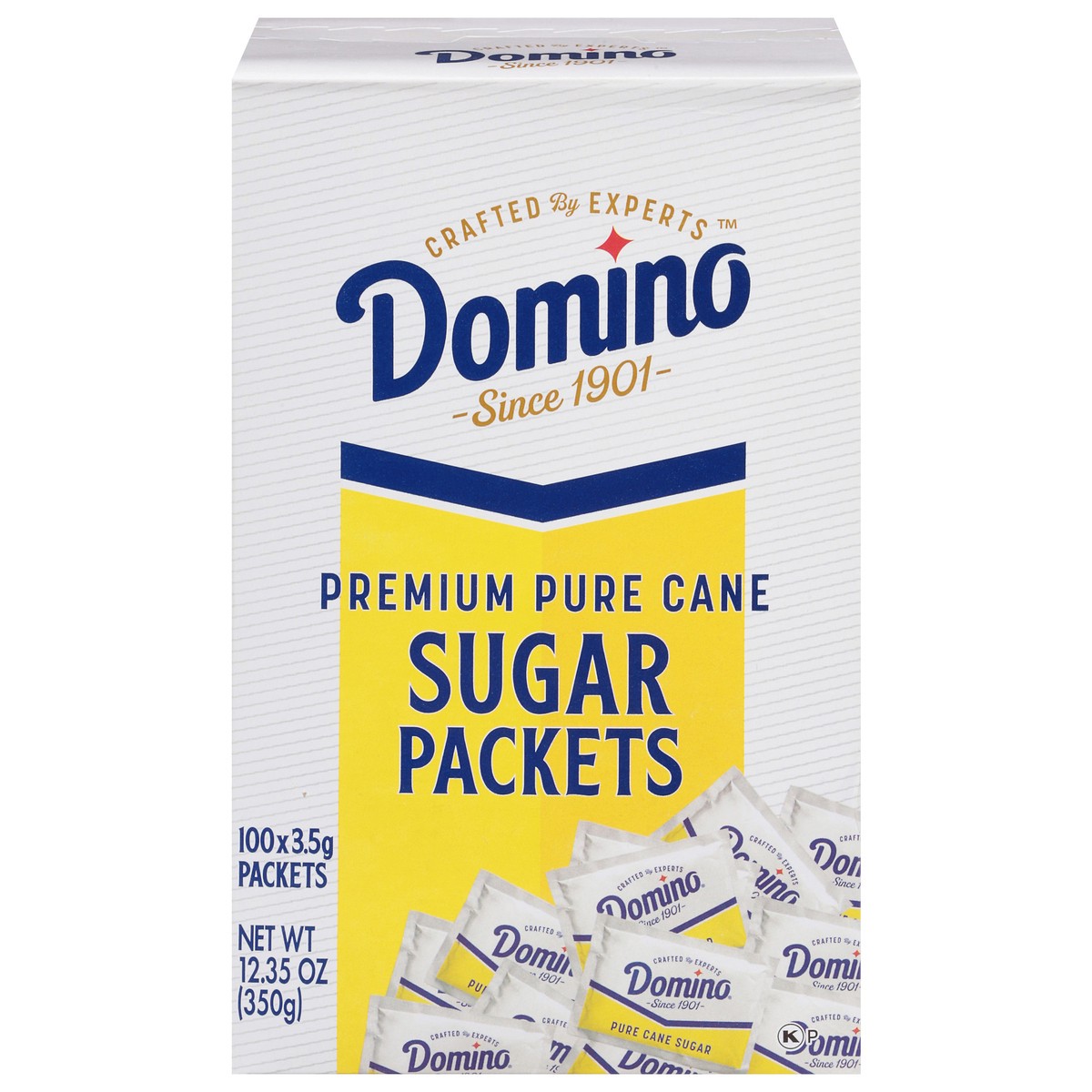 slide 1 of 9, Domino Premium Pure Cane Sugar 100 - 1/8 oz Packets, 12.5 oz