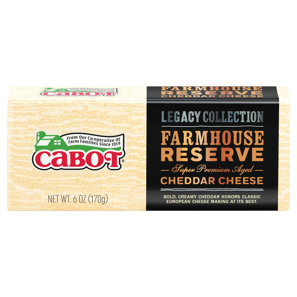 slide 1 of 1, Cabot Farmhouse Reserve Cheddar Cheese, 6 oz
