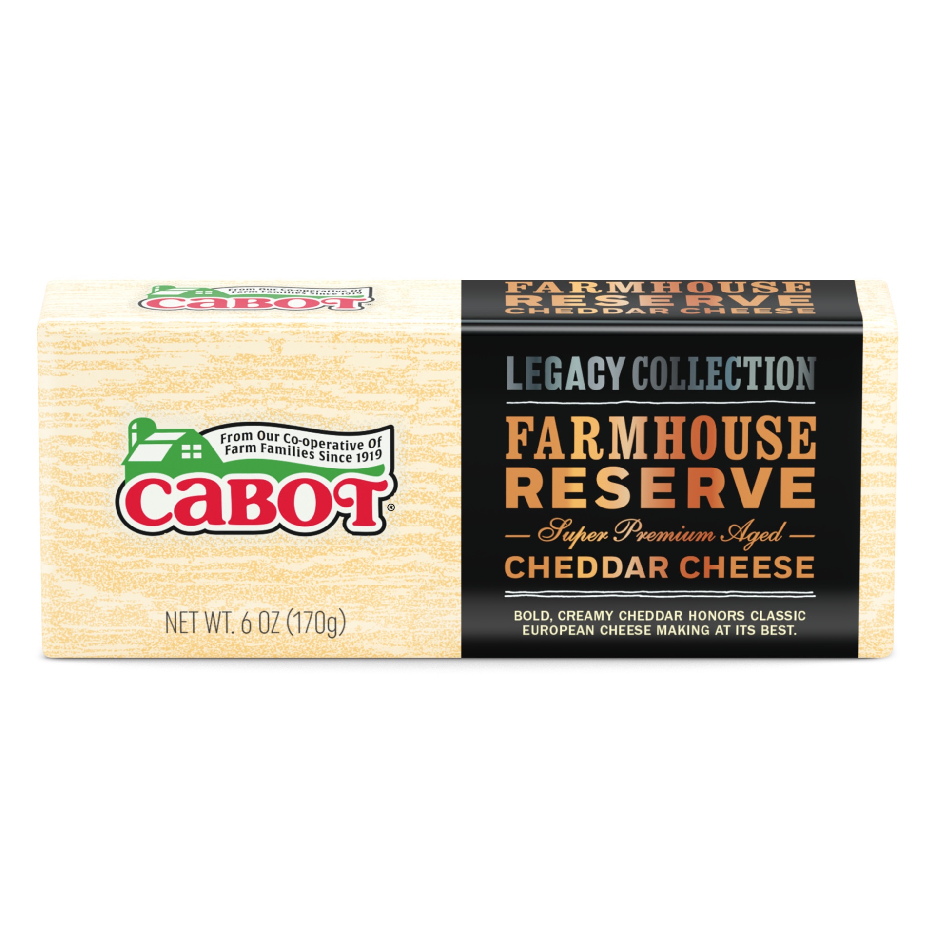 slide 1 of 4, Cabot Farmhouse Reserve Cheddar Cheese, 6 oz