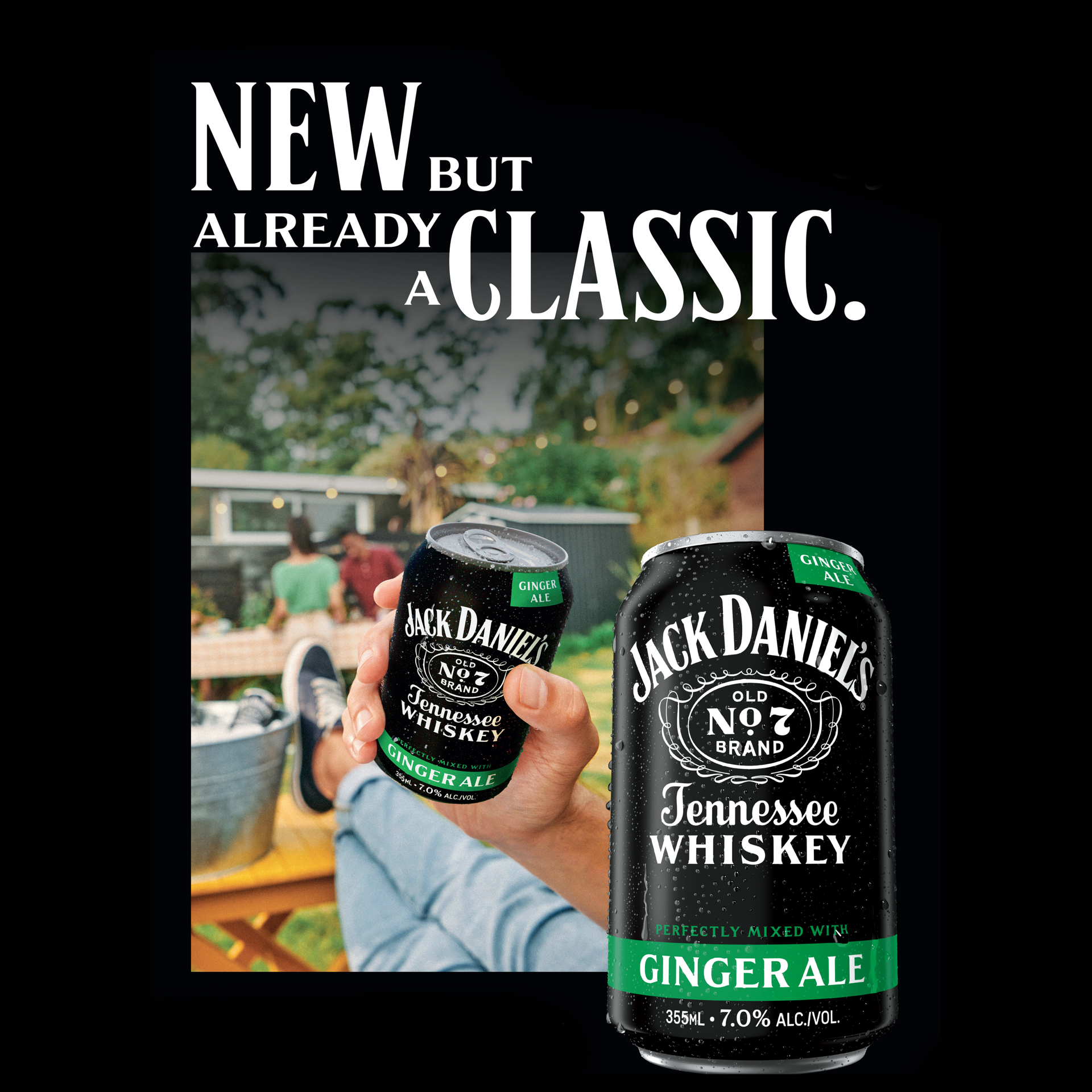 slide 5 of 5, Jack Daniel's Tennessee Whiskey Perfectly Mixed with Ginger Ale 4 - 355 ml Cans, 4 ct; 12 oz