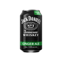 Jack Daniel's Tennessee Whiskey Perfectly Mixed with Ginger Ale 4 - 355 ml Cans