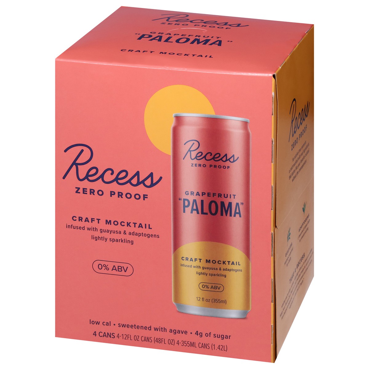 slide 2 of 14, Recess Grapefruit Craft Mocktail 4 - 12 fl oz Cans, 4 ct