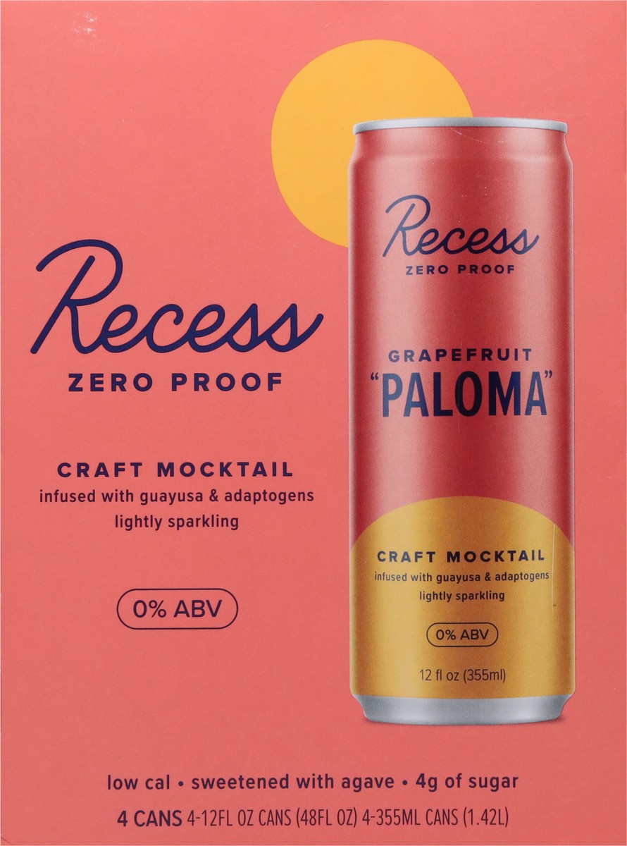 slide 6 of 14, Recess Grapefruit Craft Mocktail 4 - 12 fl oz Cans, 4 ct