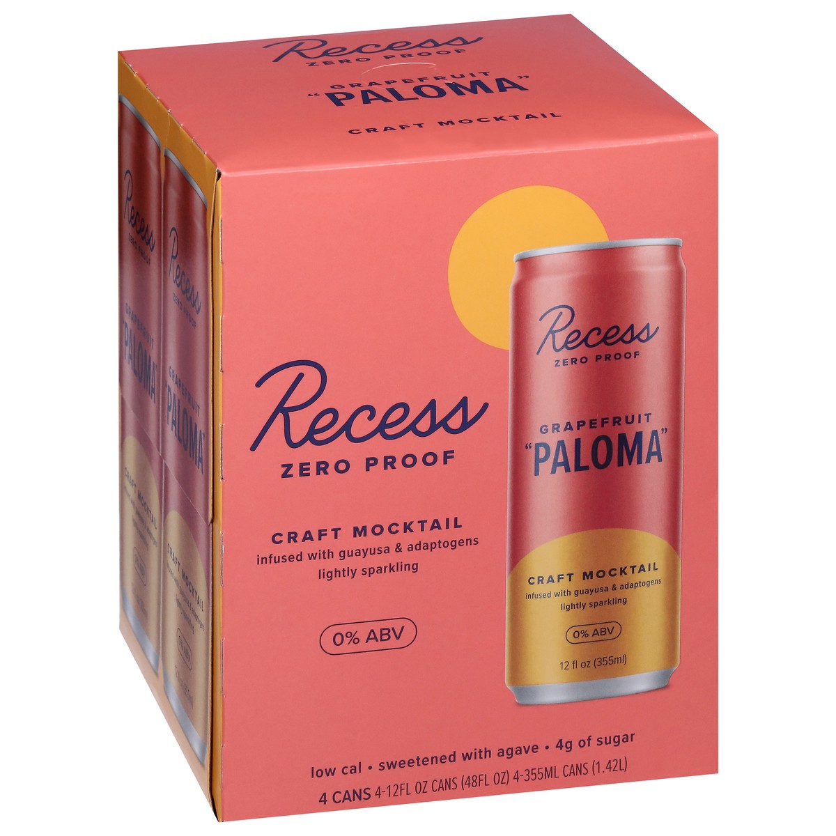 slide 8 of 14, Recess Grapefruit Craft Mocktail 4 - 12 fl oz Cans, 4 ct