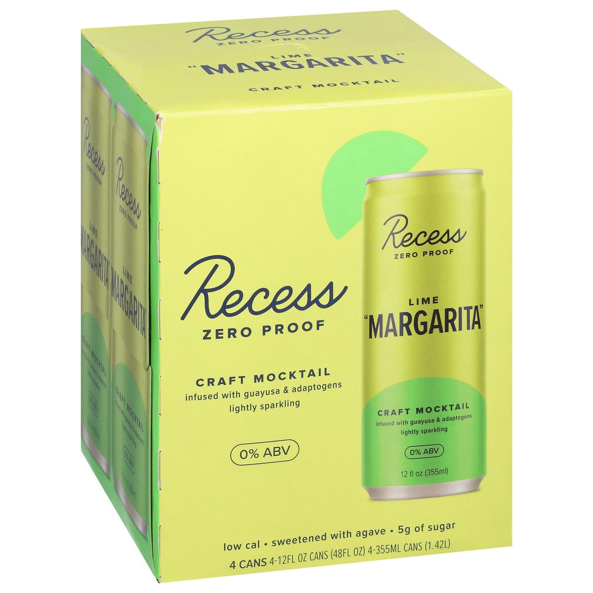 slide 6 of 13, Recess Lime Margarita Craft Mocktail 4 - 12 fl oz Cans, 4 ct